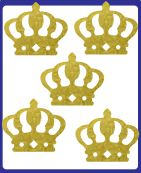 Aplique Pequeno Coroa Dourada Provenal 05 Unidades
