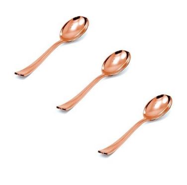 Mini Colher Rose Premium 10cm  20 Unidades