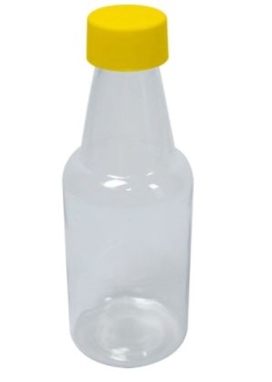 Mini Garrafinha Pet Com Tampa Amarelo Canrio 10 Unidades