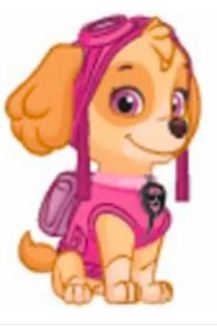 Micro Personagem Skye Em EVA 6,5x3,5cm 06 unidades
