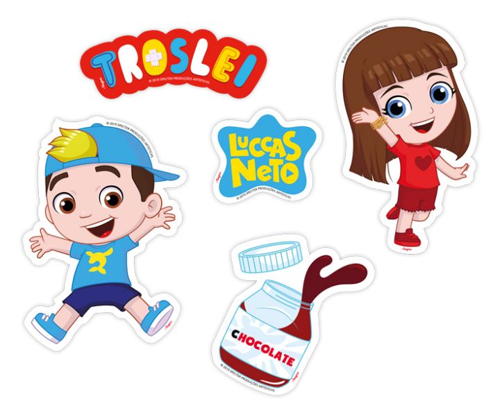 Mini Personagens Luccas Neto 50 Unidades