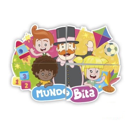 Painel Decorativo 4 Lminas Mundo Bita 2 Unidade