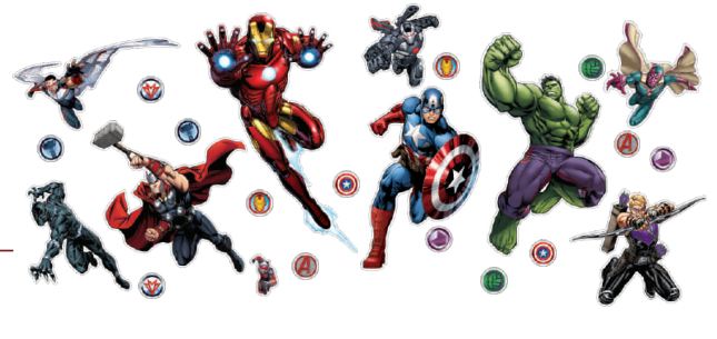 Kit Painel Impresso Vingadores 24 Unidades