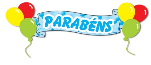 Painel Parabns Azul Unidade