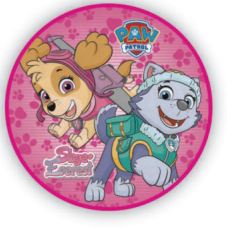 Painel Tnt Redondo Patrulha Canina Rosa Skye e Everest Unidade