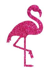 Painel Flamingo Silhueta 38cm