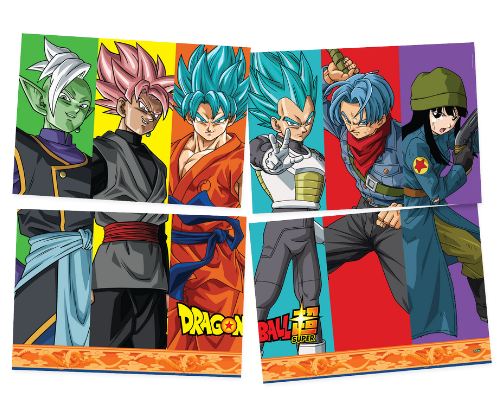 Painel 4 Lminas Dragon Ball