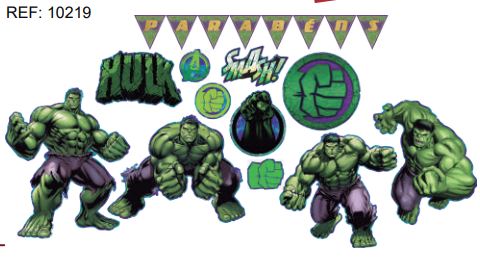 Kit Painel Impresso Hulk 19 Unidades