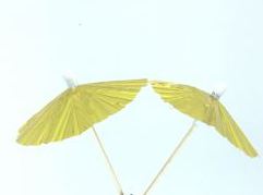 Palito Guarda Chuva Laminado Dourado 10 Unidades