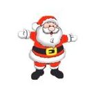 Mini Personagem Papai Noel Feliz 06 Unidades
