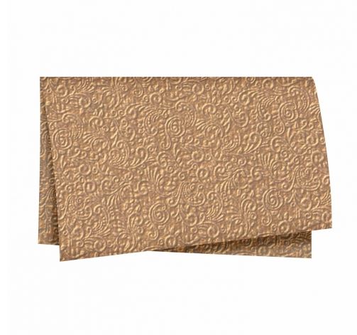 Papel Kraft 68x79 Com Relevo Arabesco Natural Unidade