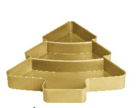 Petisqueira rvore De Natal 22x28,5 Dourado Unidade