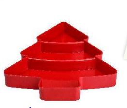 Petisqueira rvore De Natal 22x28,5 Vermelho Unidade