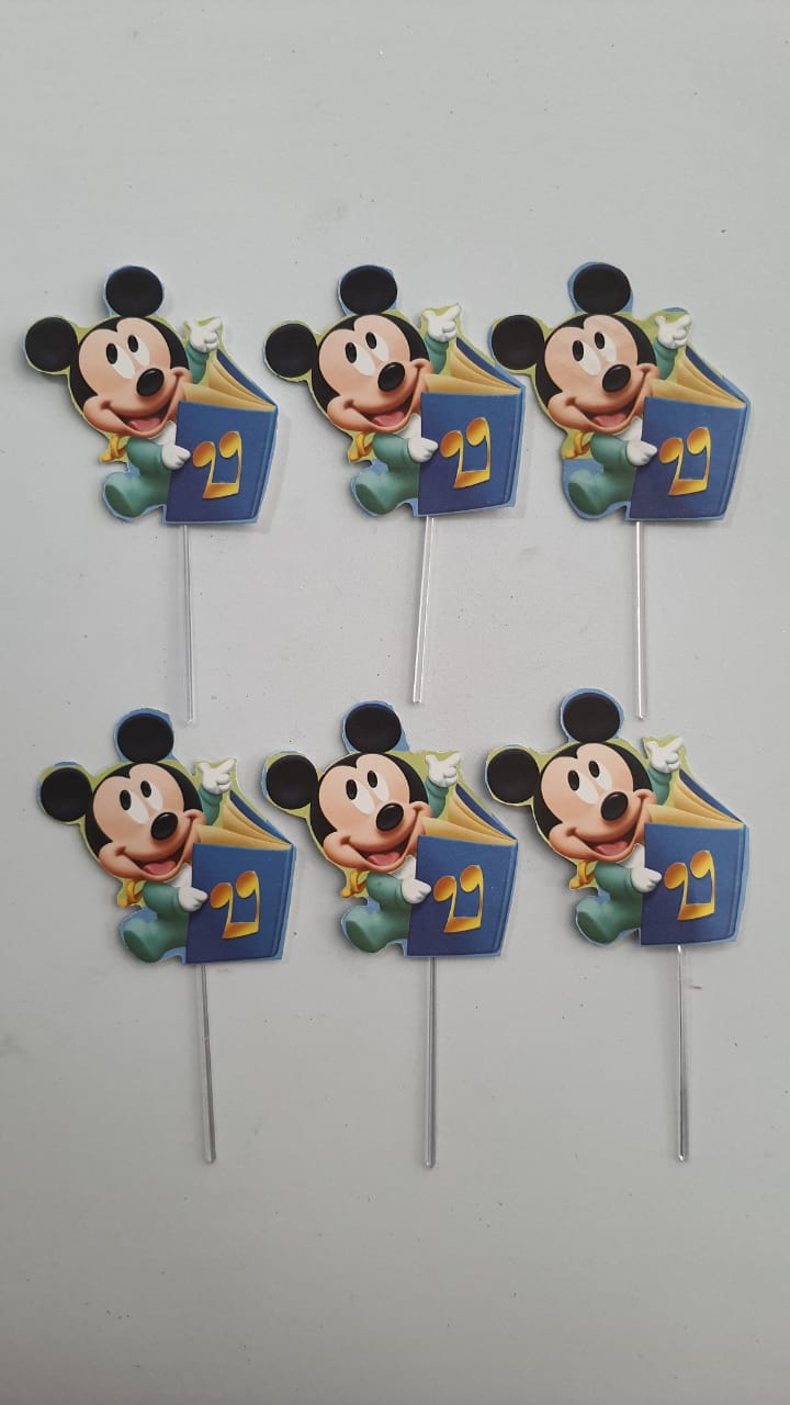 Pick Decorativos Para Doces Mickey Baby 10 Unidades
