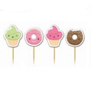 Pick Decorativo Donuts 04 Unidades