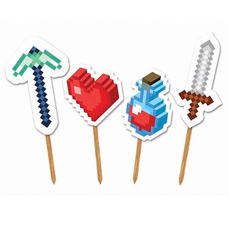 Pick Decorativo Mini Pixels 2019 04 Unidades