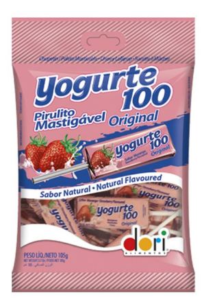 Pirulito 50x11,2g Yogurte 100 Morango