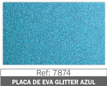 Placa Eva Glitter 40x60 Azul