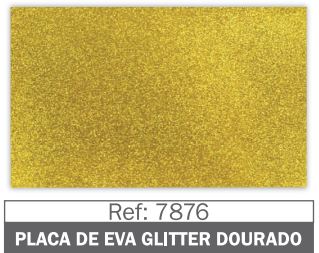 Placa Eva Glitter 40x60 Dourado Unidade