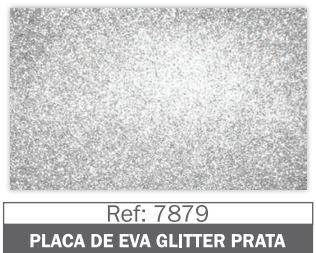 Placa Eva Glitter 40x60 Prata