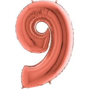 Balo Metalizado Nmero 9 Rose Gold 16 Polegadas Unidade