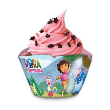 Porta Cupcake Dora Aventureira 08 unidades
