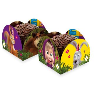 Porta Forminha Masha E O Urso 50 Unidades