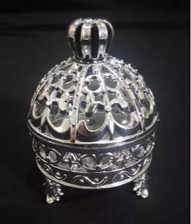 Porta Jia 8x6,5 Coroa Metalizada Prata