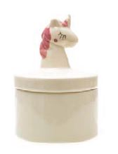 Porta Jia Unicrnio Porcelana Branco Unidade
