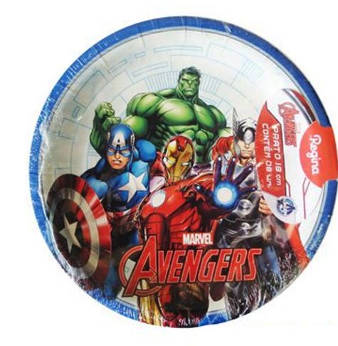Prato Avengers Animated 08 Unidades