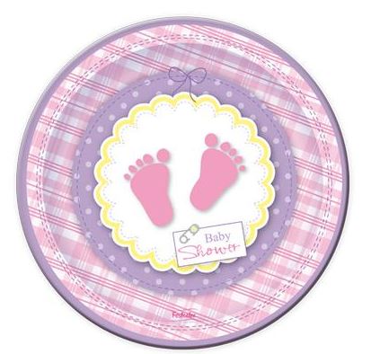 Prato Bolo 18cm Baby Shower 08 Unidades