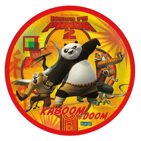 Prato Kung Fu Panda 18cm 08 Unidades