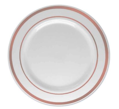 Prato Refeio Borda Rose 26cm 06 Unidades