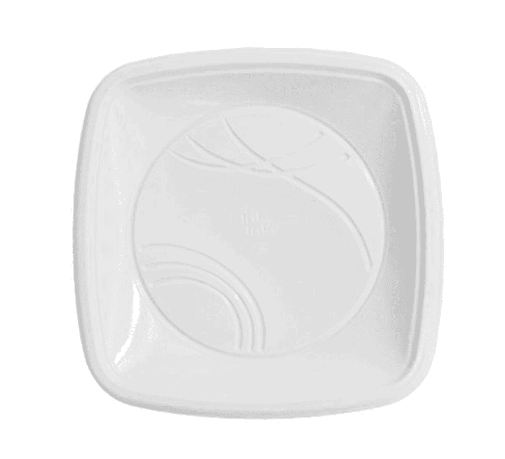 Prato Quadrado 21cm Branco 10 Unidades