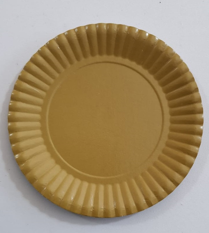 Prato 15,5cm Fosco Dourado 10 Unidades