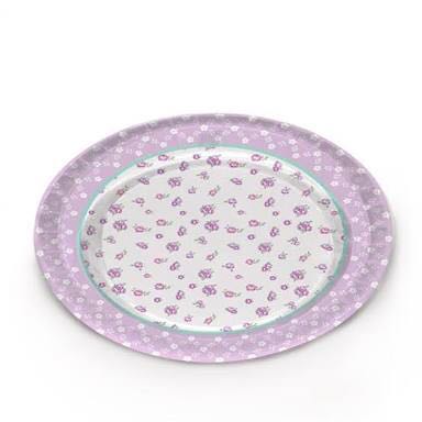 Prato Laminado Jardim das Borboletas 31cm Unidade
