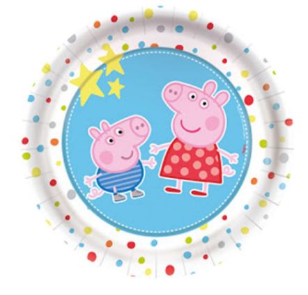 Prato Papel 18cm Regina Peppa Baby 08 Unidades