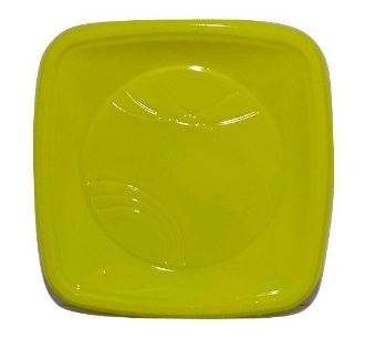 Prato Quadrado 15cm Amarelo 10 Unidades