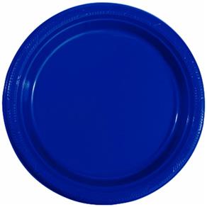 Prato 18 cm Plstico Happy Line Azul Escuro