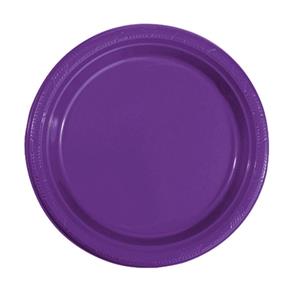 Prato 18 cm Plstico Happy Line Roxo 10 Unidades