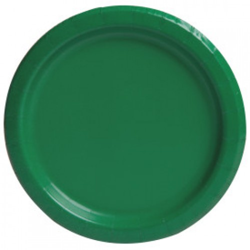 Prato 23 cm Plstico Happy Line Verde Escuro 10 Unidades