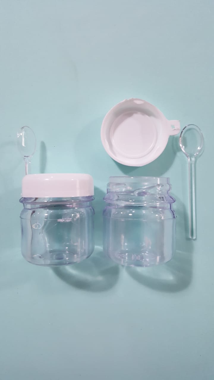 Pote De Papinha Branco Com Colher 10 Unidades