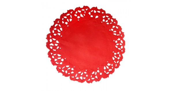 Renda De Papel Vermelha 50 Unidades
