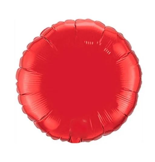 Balo 18 Polegadas Redondo Vermelho Unidade