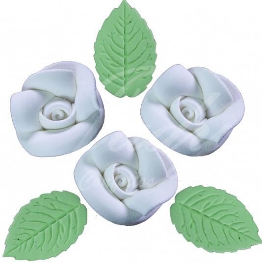 Confeitos Jady Rosas Artesanais G Branco
