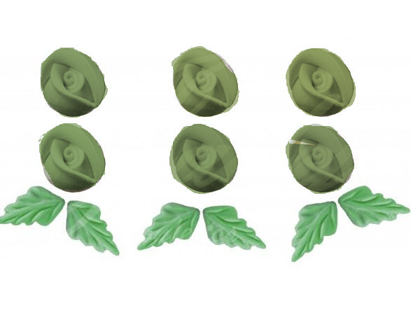 Confeitos Rosas Artesanais P Verde Musgo