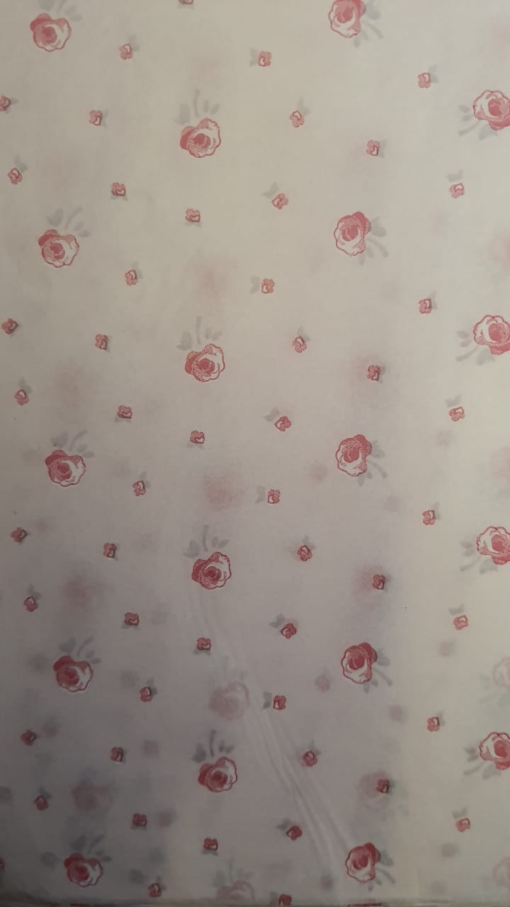 Papel Seda 50x70 Mini Flor Vermelha 100 Unidades