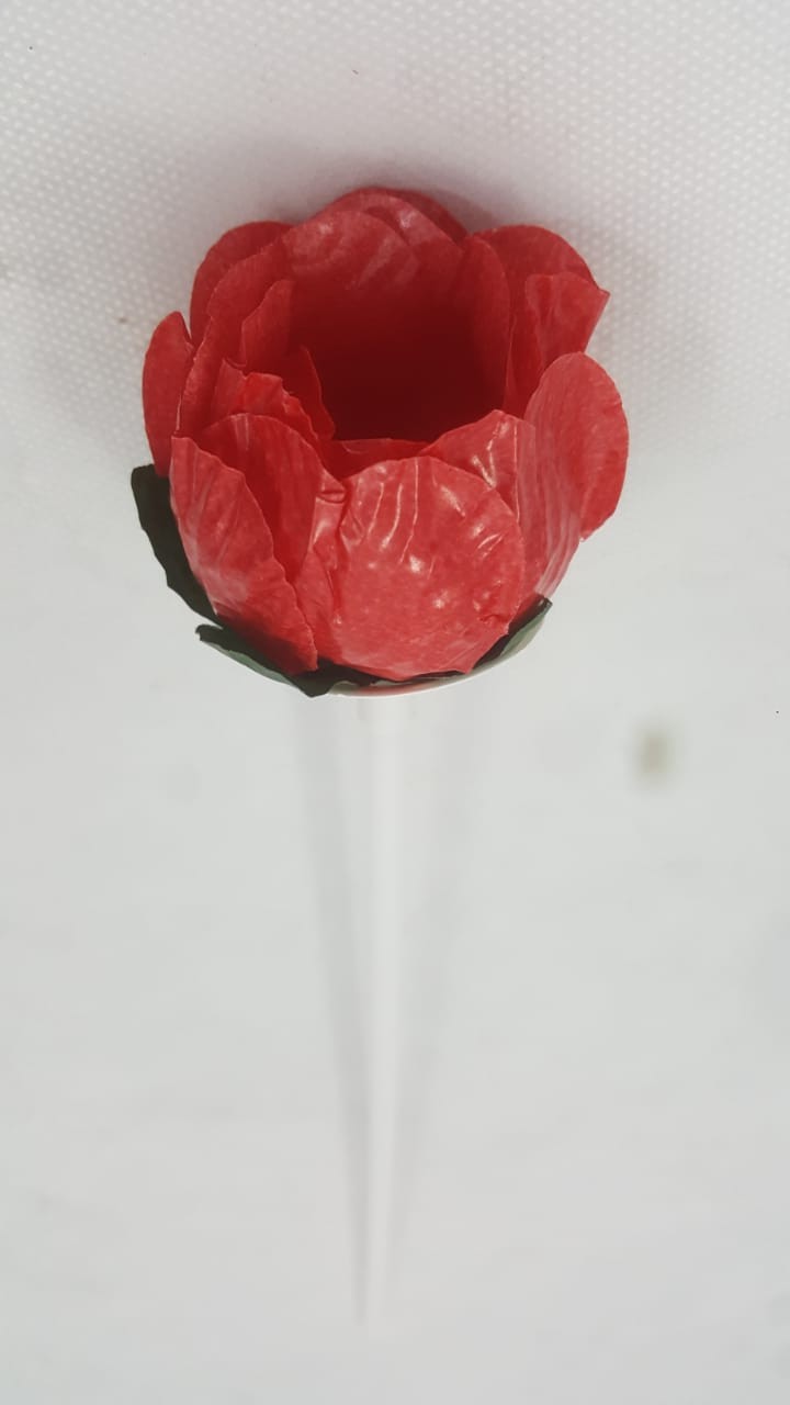 Rosa Para Bombom Vermelha Unidade