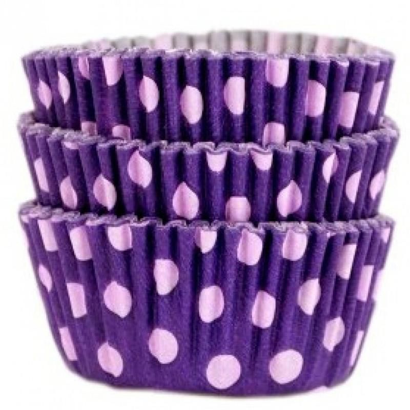 Forminha Especial Mini Cupcake Roxa Com Bolinha Lils