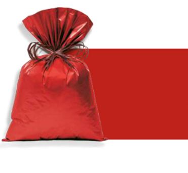 Saco Metal 25x37 Vermelho Opacque 50 Unidades